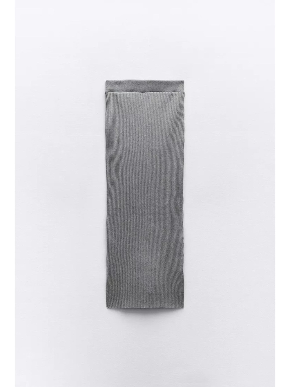 Zara Gray Ribbed Knit Skirt